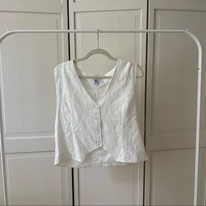 Princess Polly White Oversized Vest